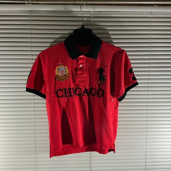 Red collared polo "Chicago" - Picture 1 of 4